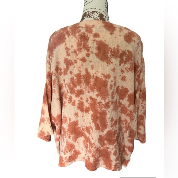 5/$25 Pure Jill 100% Cotton women’s tie dye patterned top size large - Picture 2 of 10